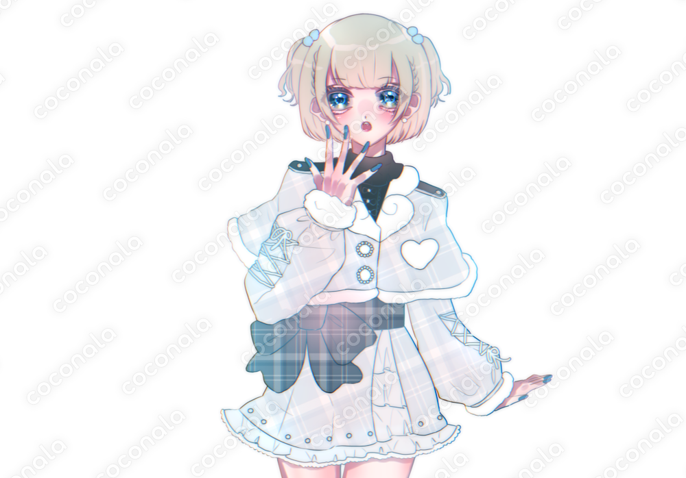 ブルー♡女の子アイコン