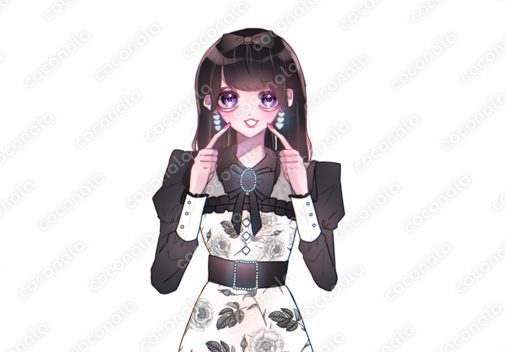 モノトーン♡女の子イラスト