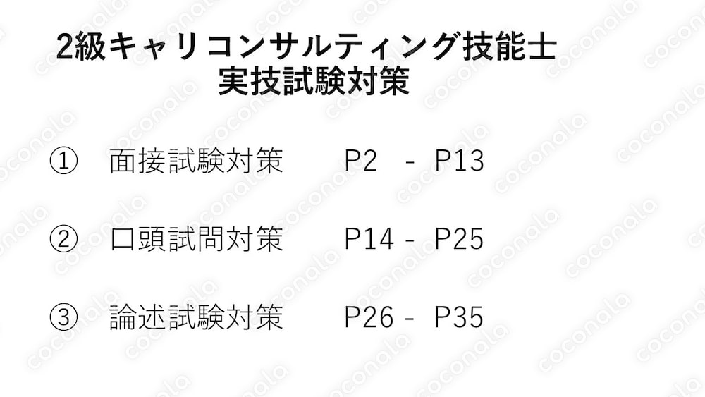 2級キャリコンサルティング技能士実技試験対策マニュアル