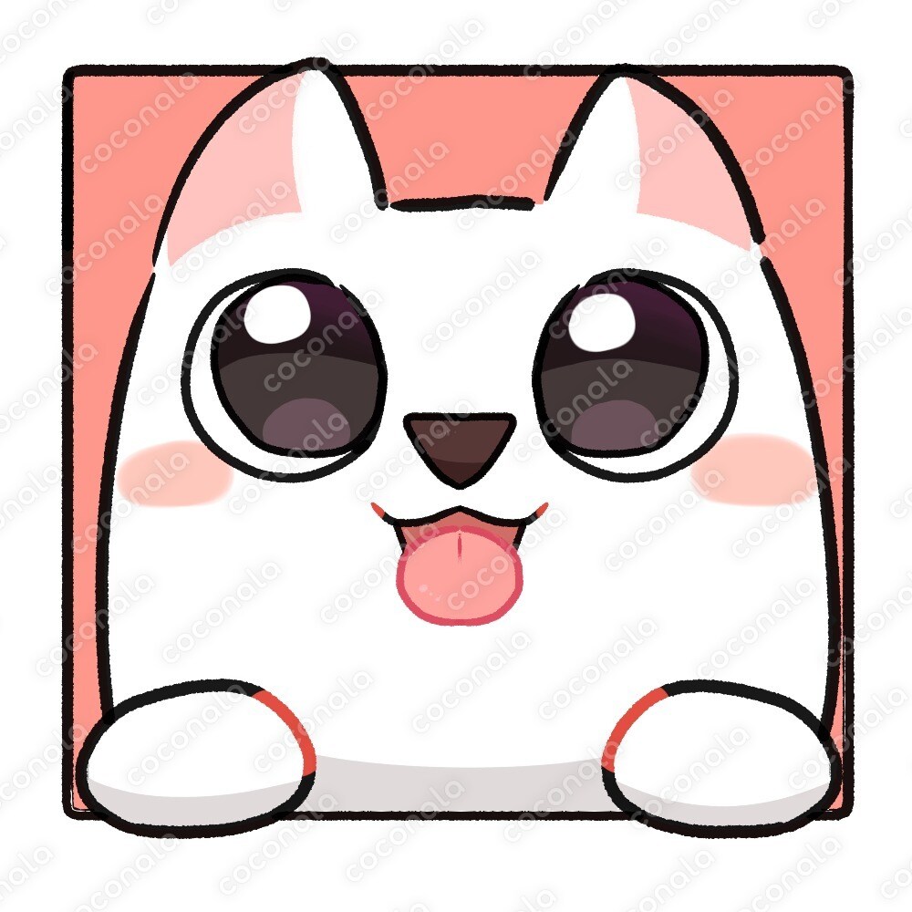 【商用利用OK!】カートゥーン風白柴犬のアイコンイラスト