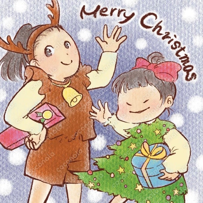 【あたたかみ】クリスマスの子供のイラスト【やさしいタッチ】