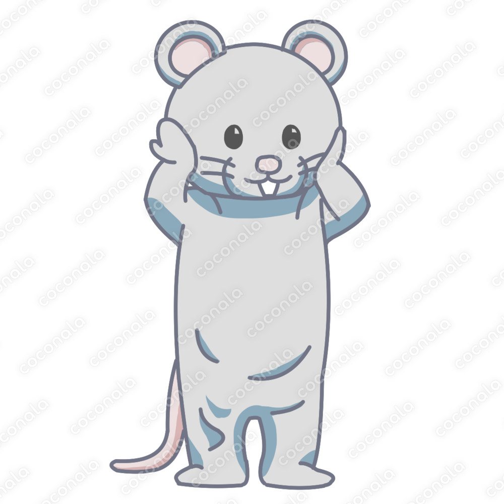干支イラスト　着ぐるみ・ねずみ