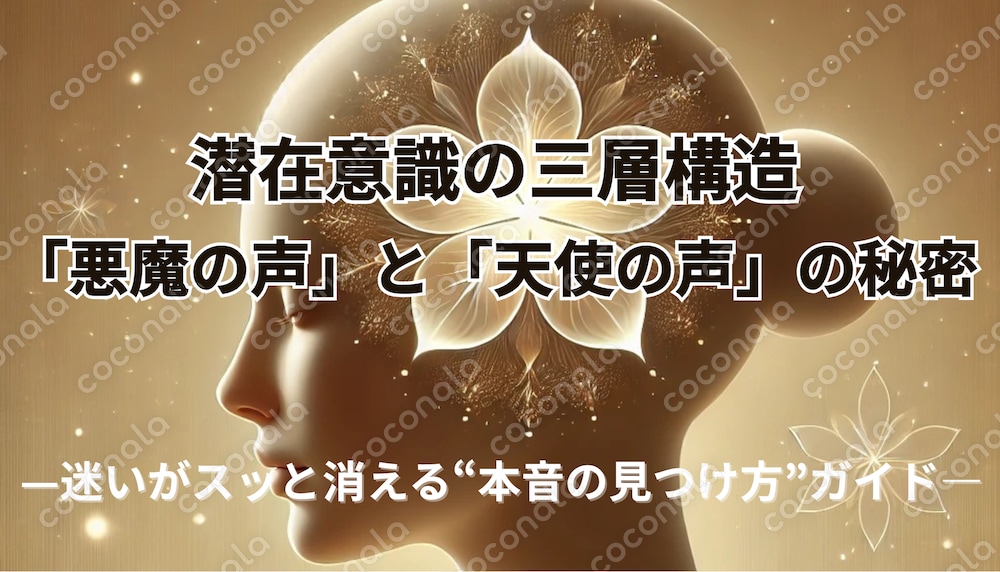 【潜在意識の三層構造】“悪魔の声”と“天使の声”の正体とは？迷ったときに本音へ戻れるガイド