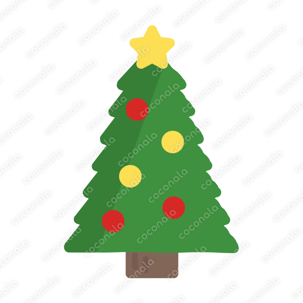 クリスマス素材に使えるイラスト【クリスマスツリー】