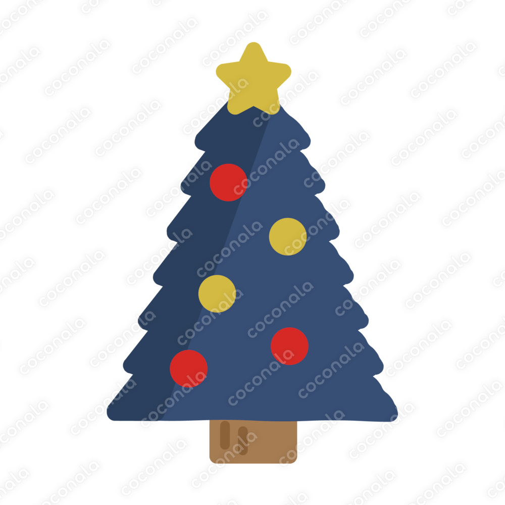 クリスマス素材に使えるイラスト【クリスマスツリー】