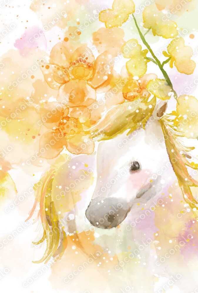 2026年（令和8年）午年 年賀状 馬イラスト