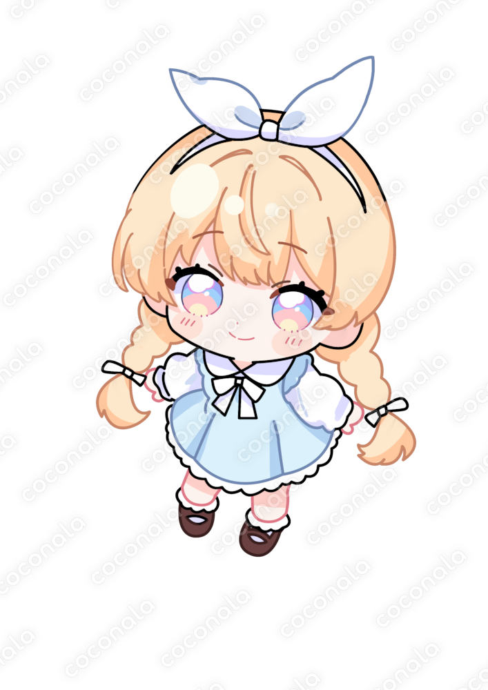 可愛い女の子のミニキャライラスト。