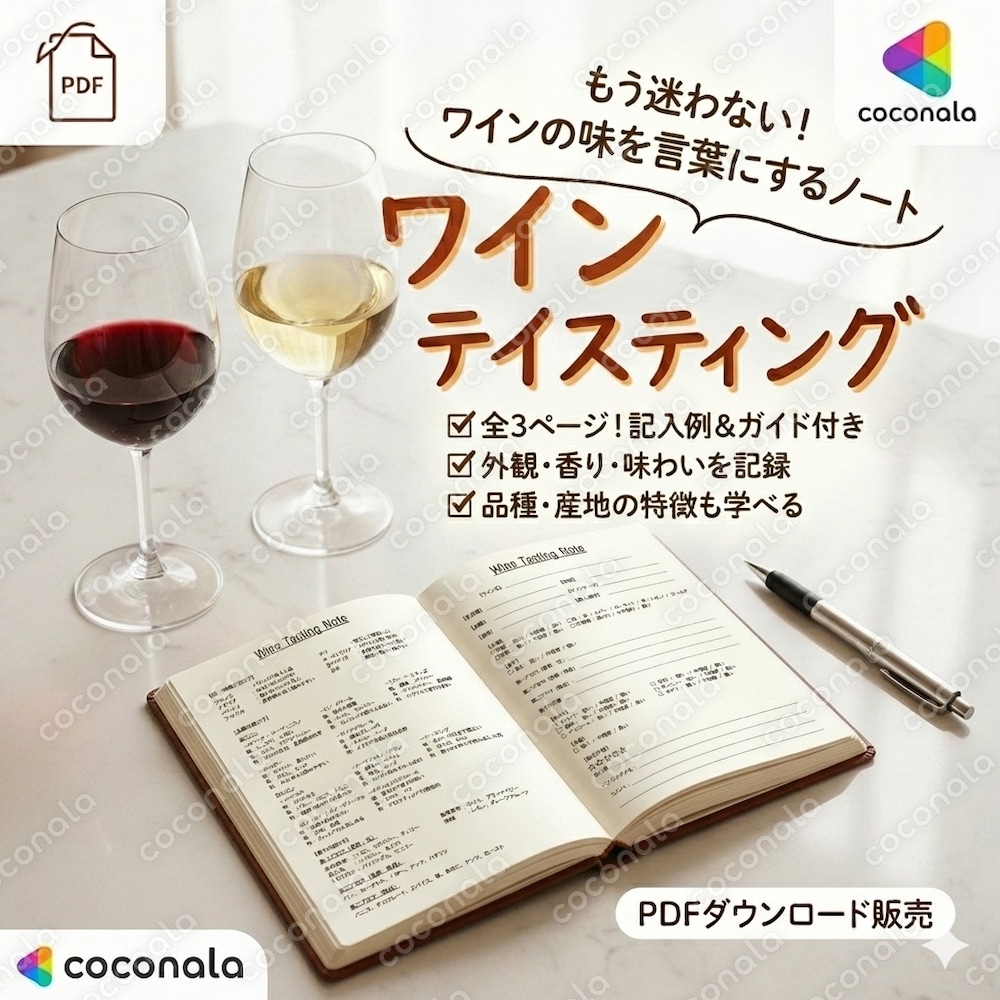 初心者でも迷わず書ける、ワインテイスティングノート