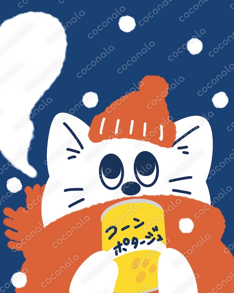 冬　ねこイラスト