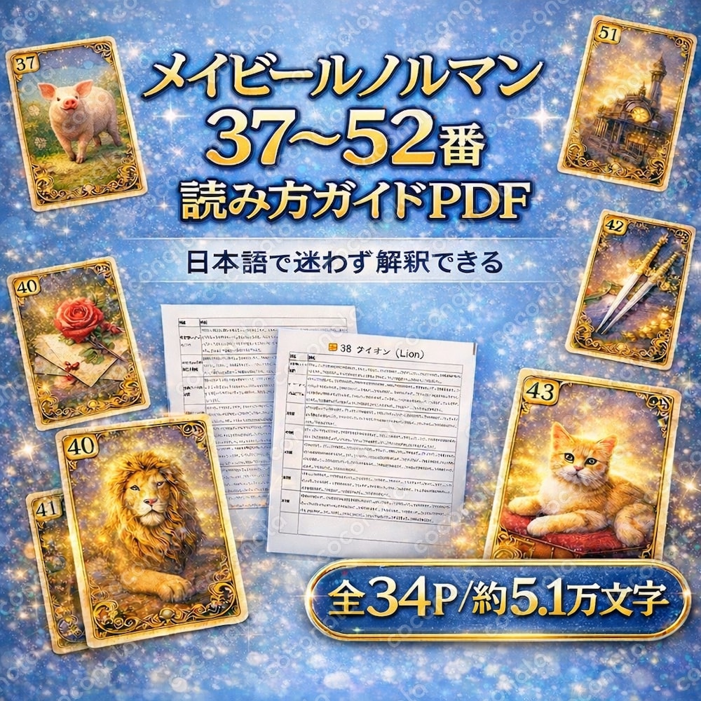 メイビールノルマン37〜52番の意味｜日本語で読めるオリジナル解釈ガイドPDF ／約5.1万字