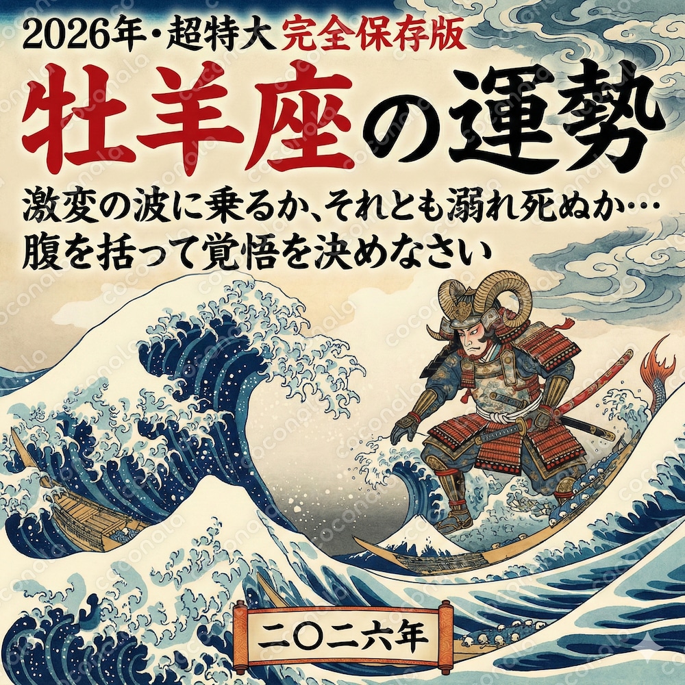 【2026年・牡羊座の運勢・超特大完全保存版】牡羊座の運勢