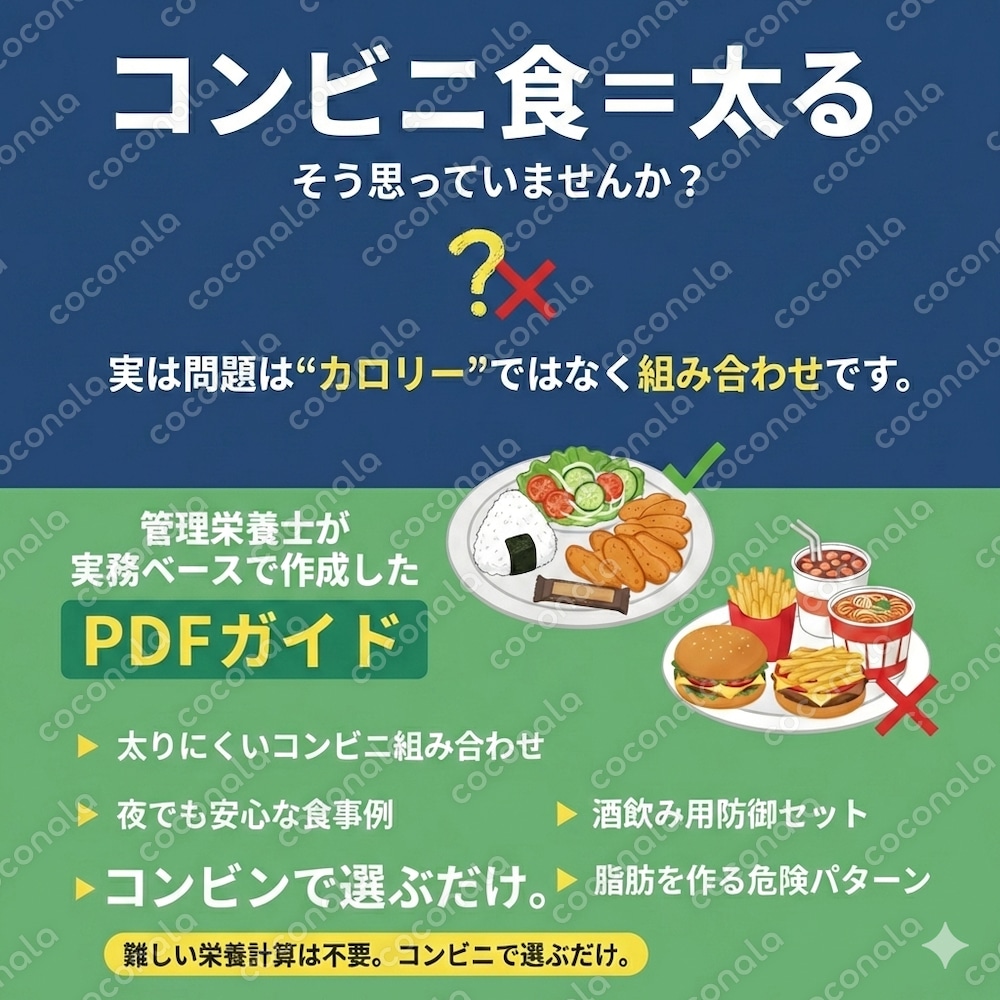 管理栄養士が作成｜太らないコンビニ食事ガイドPDF