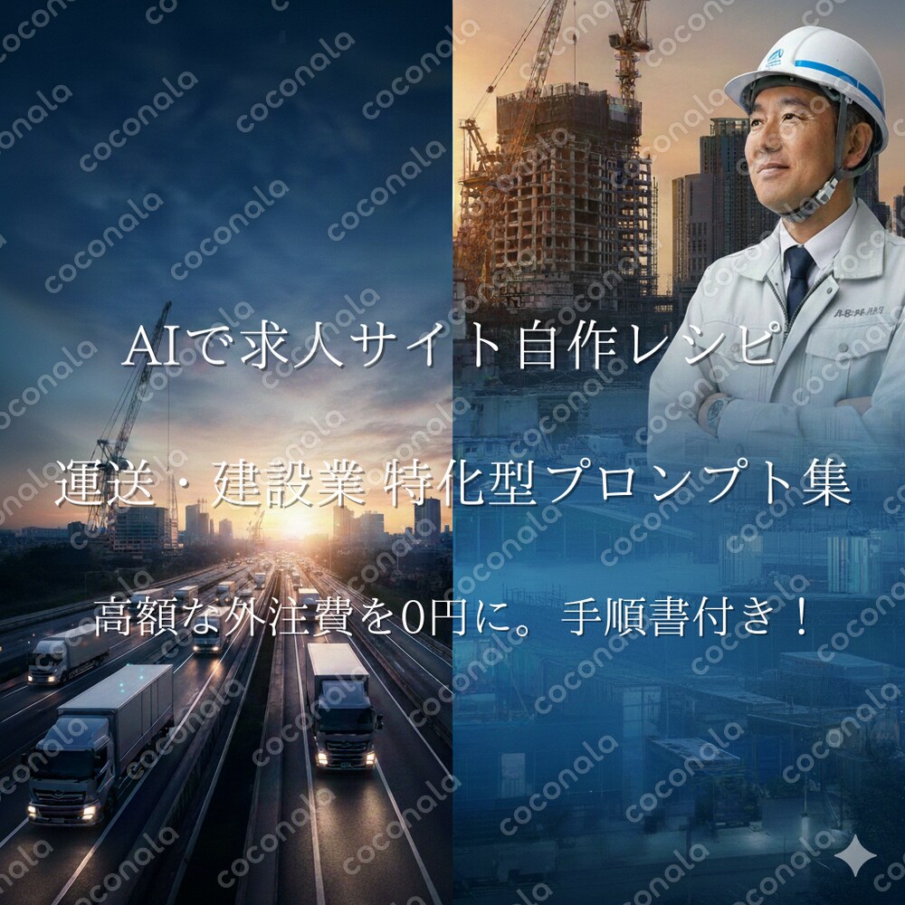 運送・建設業向け｜AIで求人サイトを自作するプロンプト＆手順書（高額な外注費をゼロに！）