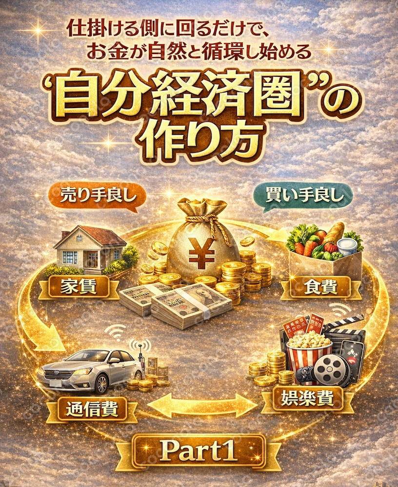 お金が自然と循環し始める継続h総集型＆自分経済圏ビジネスの始め方part1