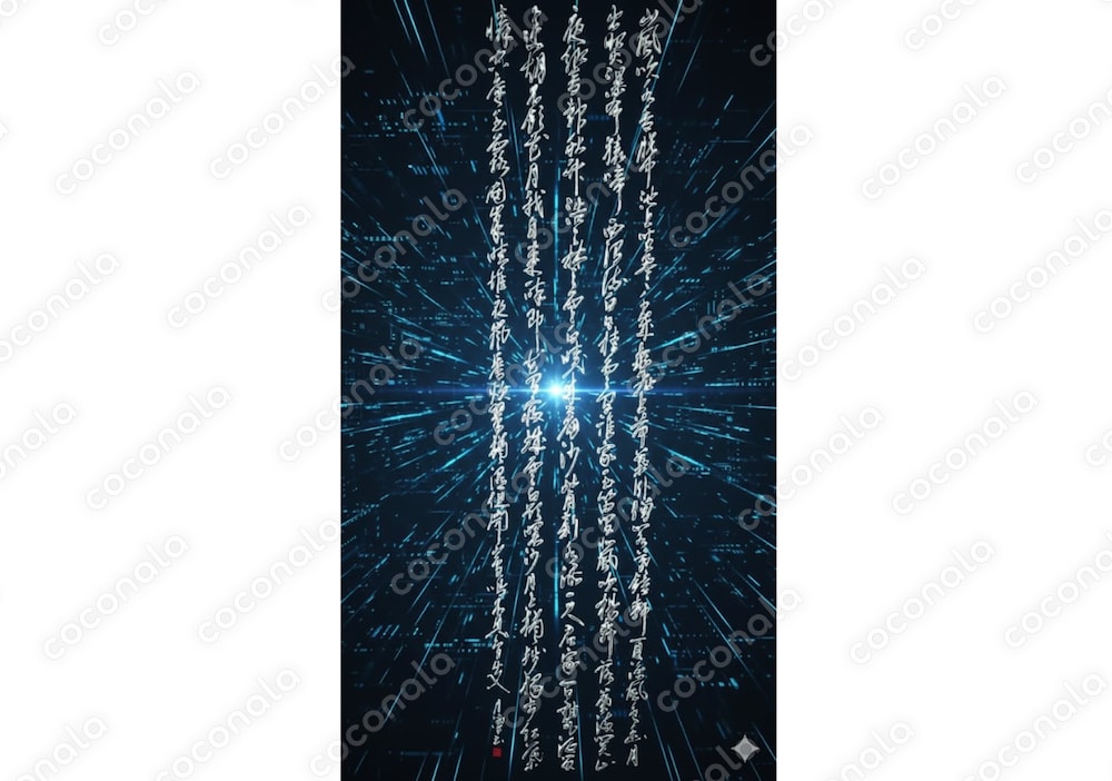 【商用OK】覚醒の筆文字素材「漢文」- サイバーパンク×書道
