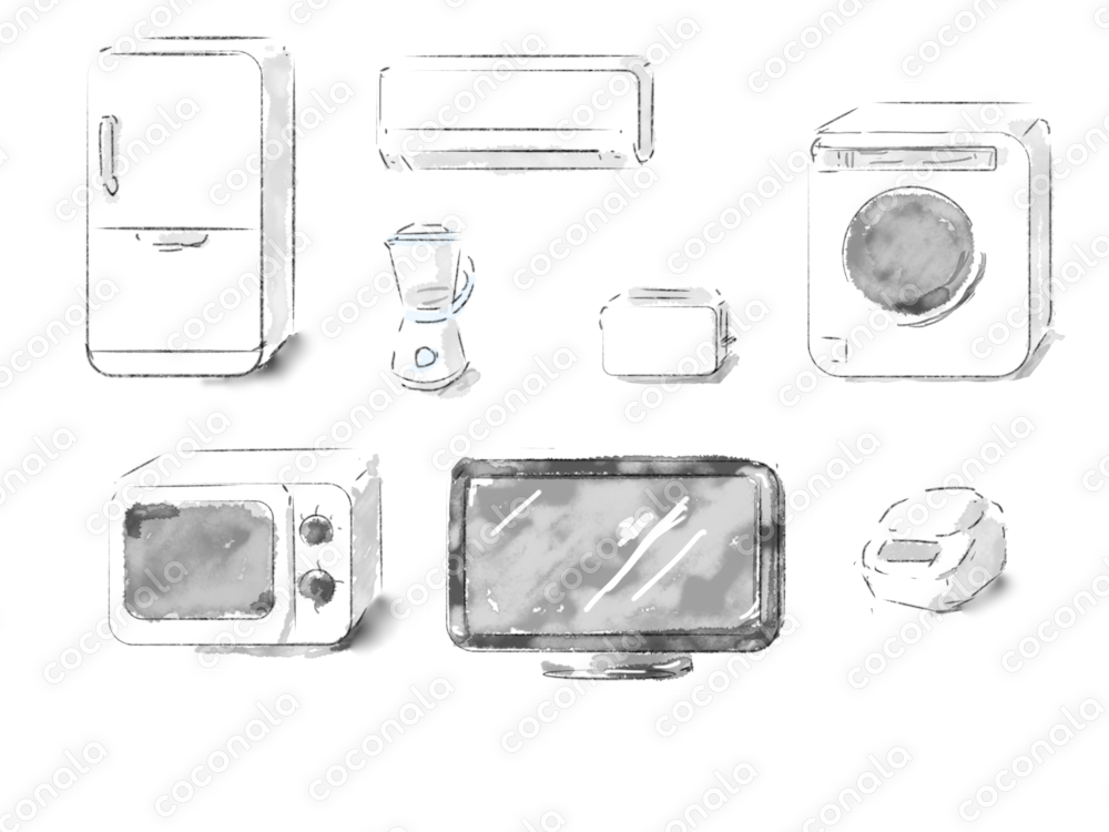 新生活白物家電イラストセット