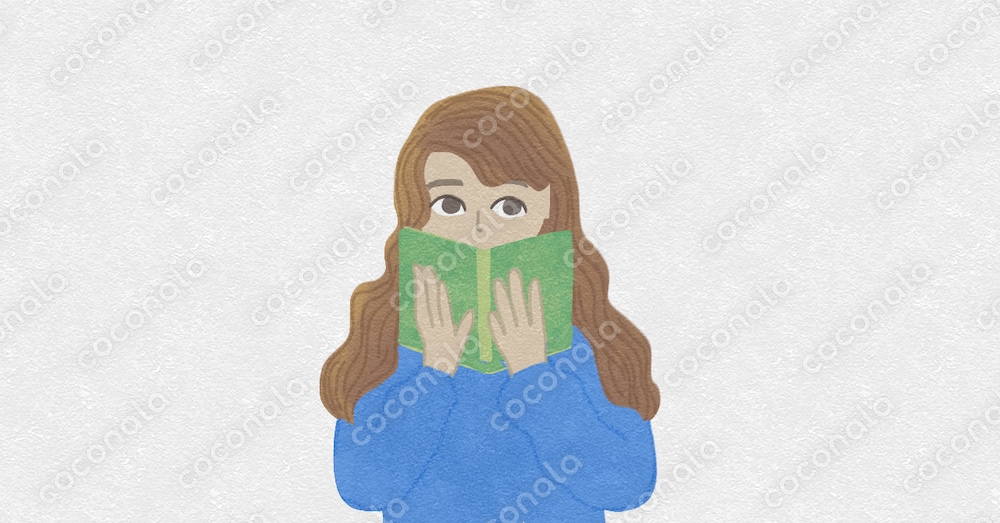 読書する女の子のイラスト｜落ち着いた雰囲気・SNSアイコン・挿絵に最適