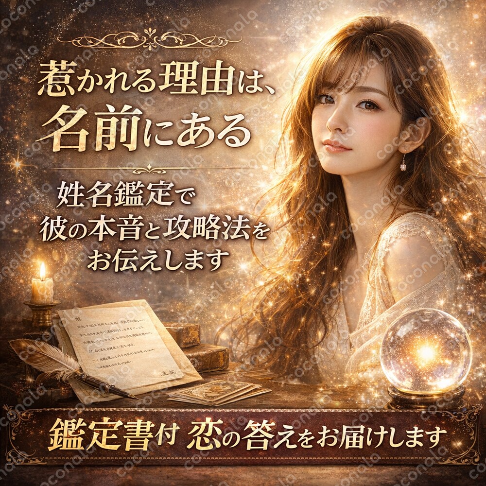 恋の本音と攻略がわかる姓名鑑定（鑑定書コース）