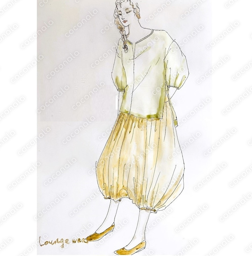 衣服が伝わるイラスト。