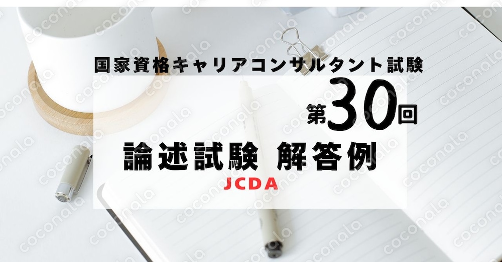国家資格キャリアコンサルタント試験　第３０回　論述試験（解答例）JCDA