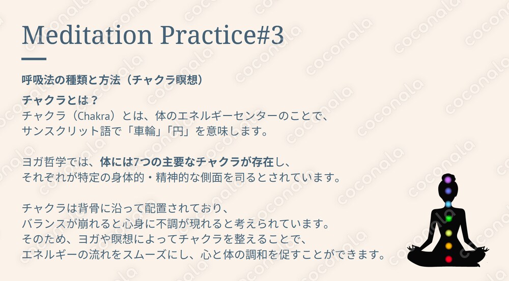 【ヨガ・瞑想プログラム資料＃3】本場インドで学んだ瞑想方法