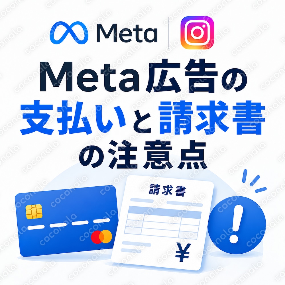 【今までMeta広告を出したことがない人向け】Meta広告の支払いと請求書の注意点