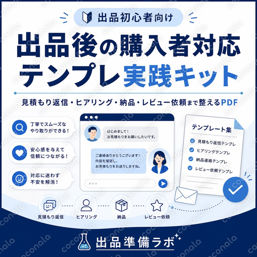 出品後の購入者対応テンプレ実践キット