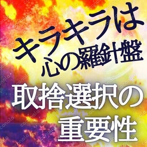キラキラは心の羅針盤　取捨選択の重要性