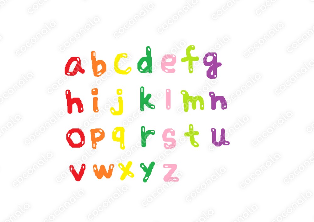 小文字のアルファベット素材