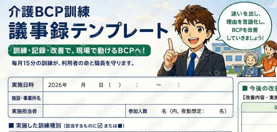 介護BCP 12か月改善・訓練運用セット　議事録