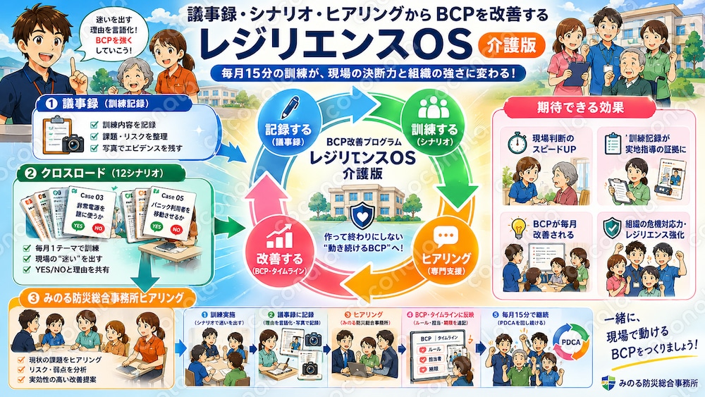 介護事業の審査対応・BCP改善支援プログラムマニュアル・ISO31000対応　