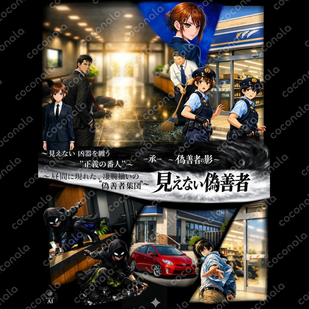 「見えない偽善者（前編）」PDF版（映像化前のシナリオストーリー）表紙→「-承-」