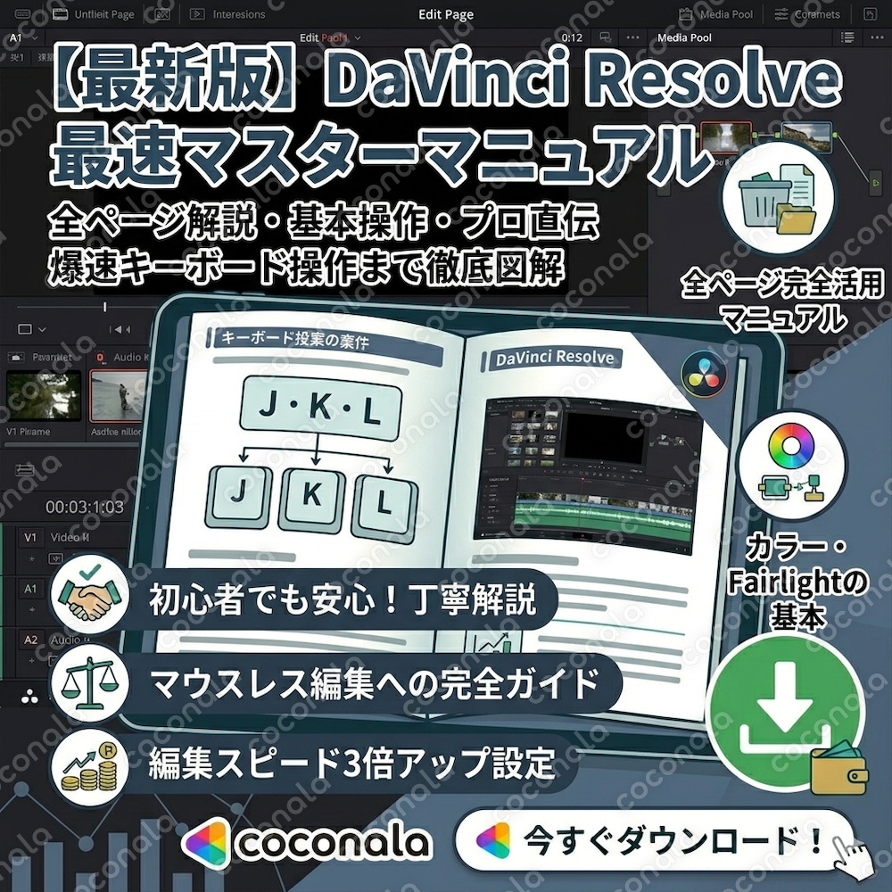 DaVinci Resolve 完全初心者の最速マスターマニュアル