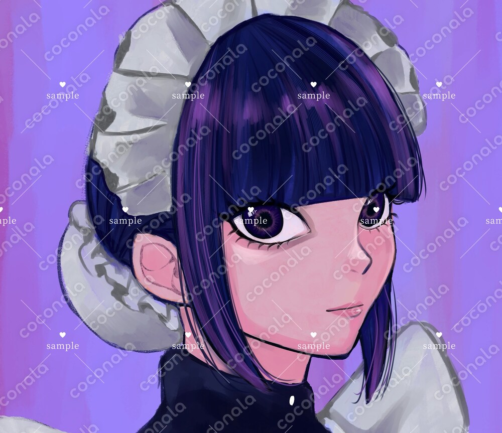 【SNSアイコン向け】ミステリアスなメイドさん