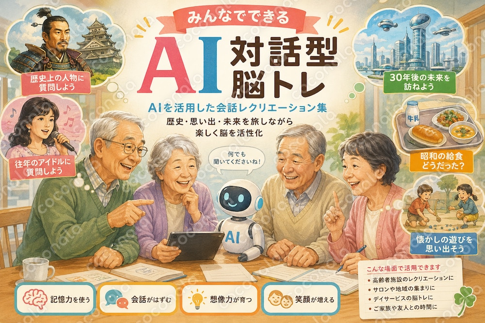 【高齢者施設・デイサービス・地域サロン向け】みんなでできるAI対話型脳トレ教材