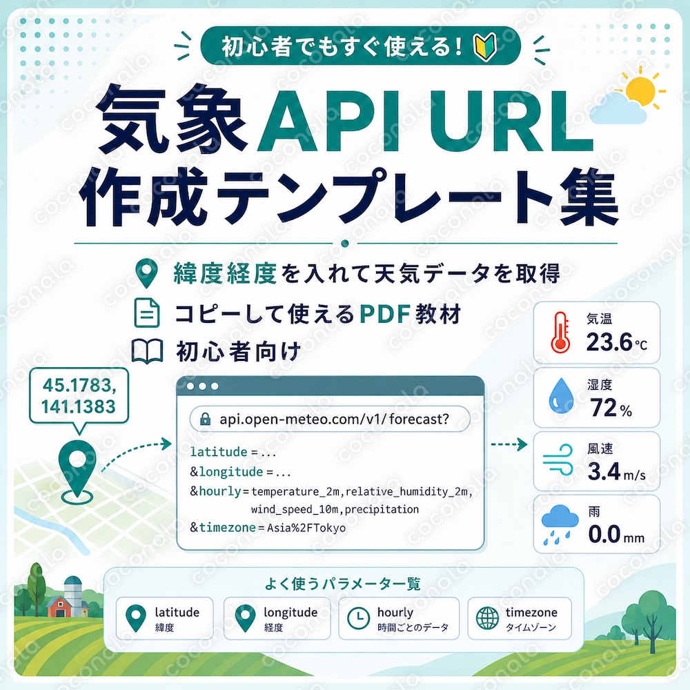 気象API URL作成テンプレート集