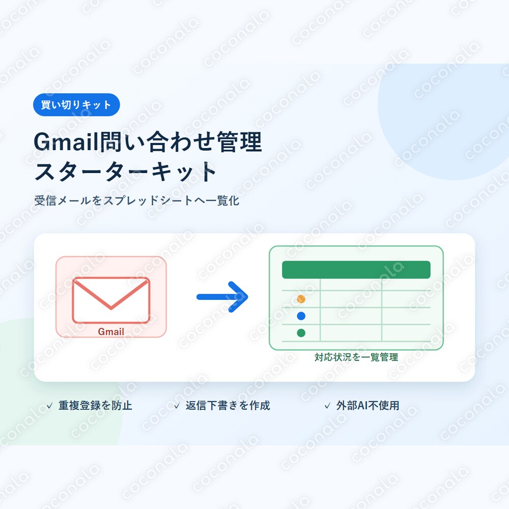 Gmail問い合わせ管理スターターキット