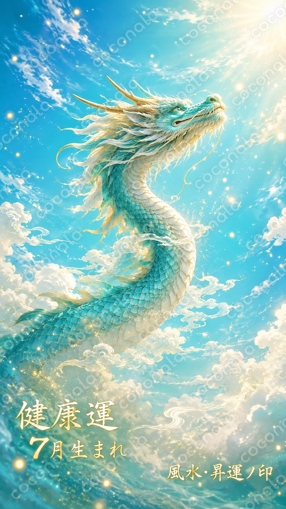 【健康運・7月生まれ】風水待ち受け画像|スマホ壁紙・ロック画面用|風水・昇運ノ印