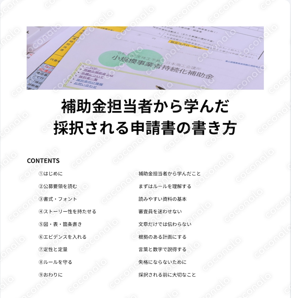 補助金担当者から学んだ採択される申請書の書き方