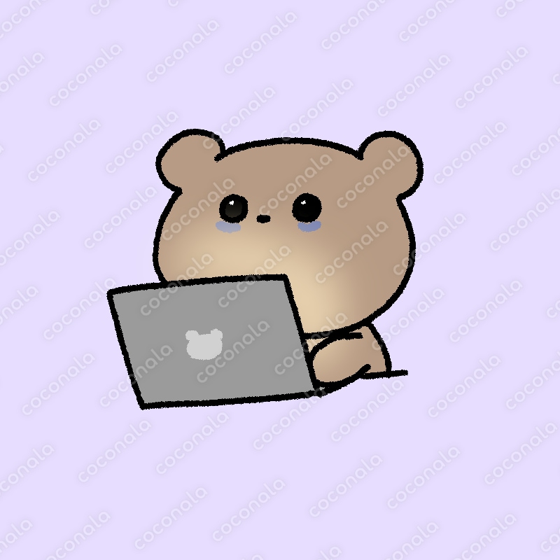 PC作業くま（夜更かし）