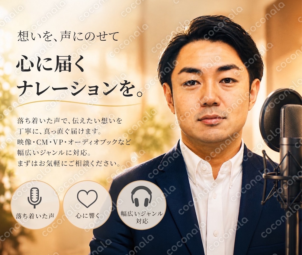 ラジオMC／安心感のある声をお届けします