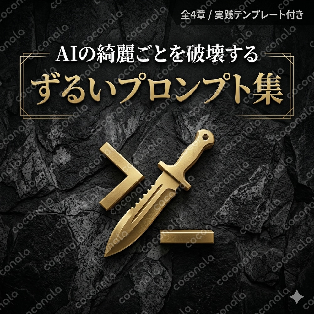 AIの綺麗ごとを破壊する「ずるいプロンプト集」感情の掛け算変換【全4章】