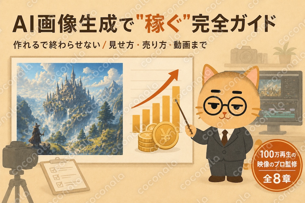 AI画像生成で稼ぐ完全ガイド｜映像のプロが教える"見せ方・売り方・動画化"
