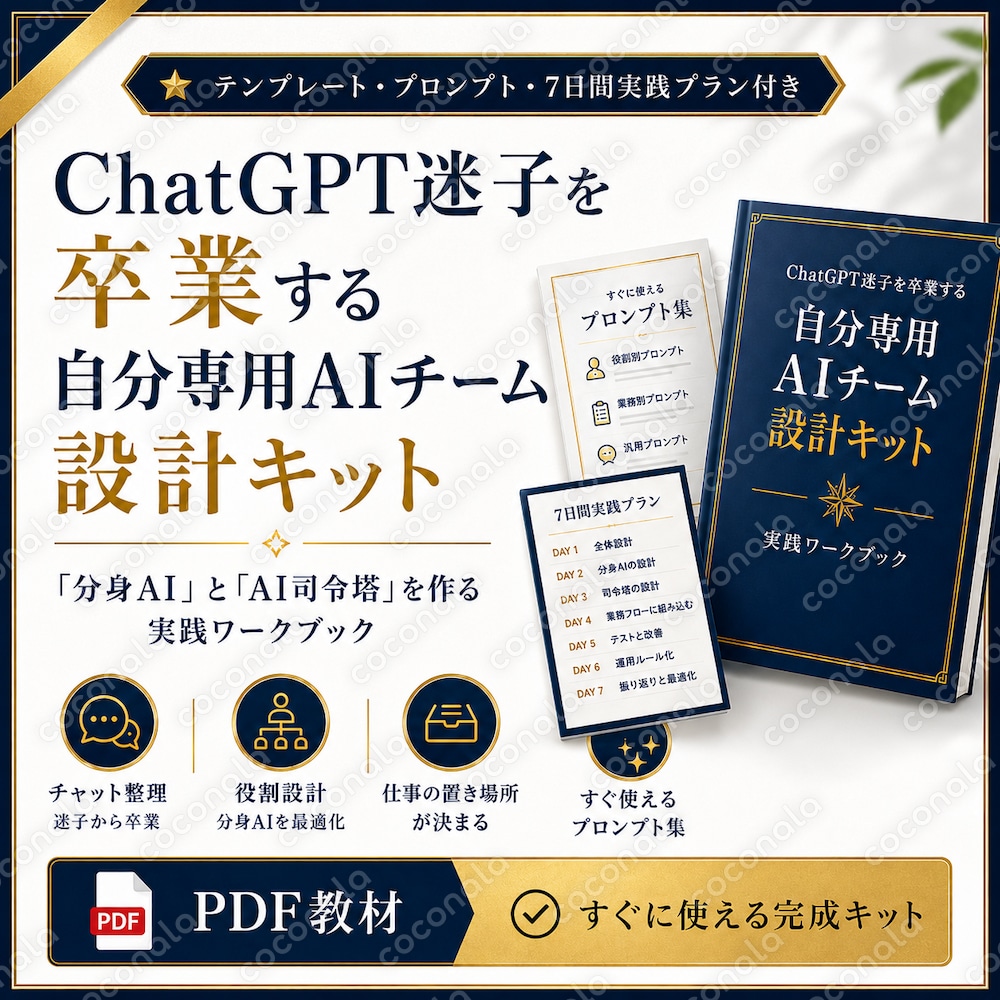 ChatGPT迷子を卒業するAIチーム設計キット