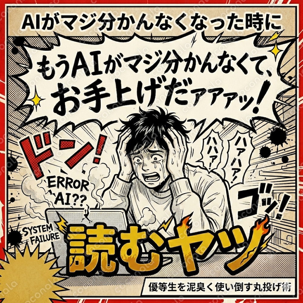 AIがマジ分かんなくなった時に読むヤツ【優等生を泥臭く使い倒す丸投げ術】