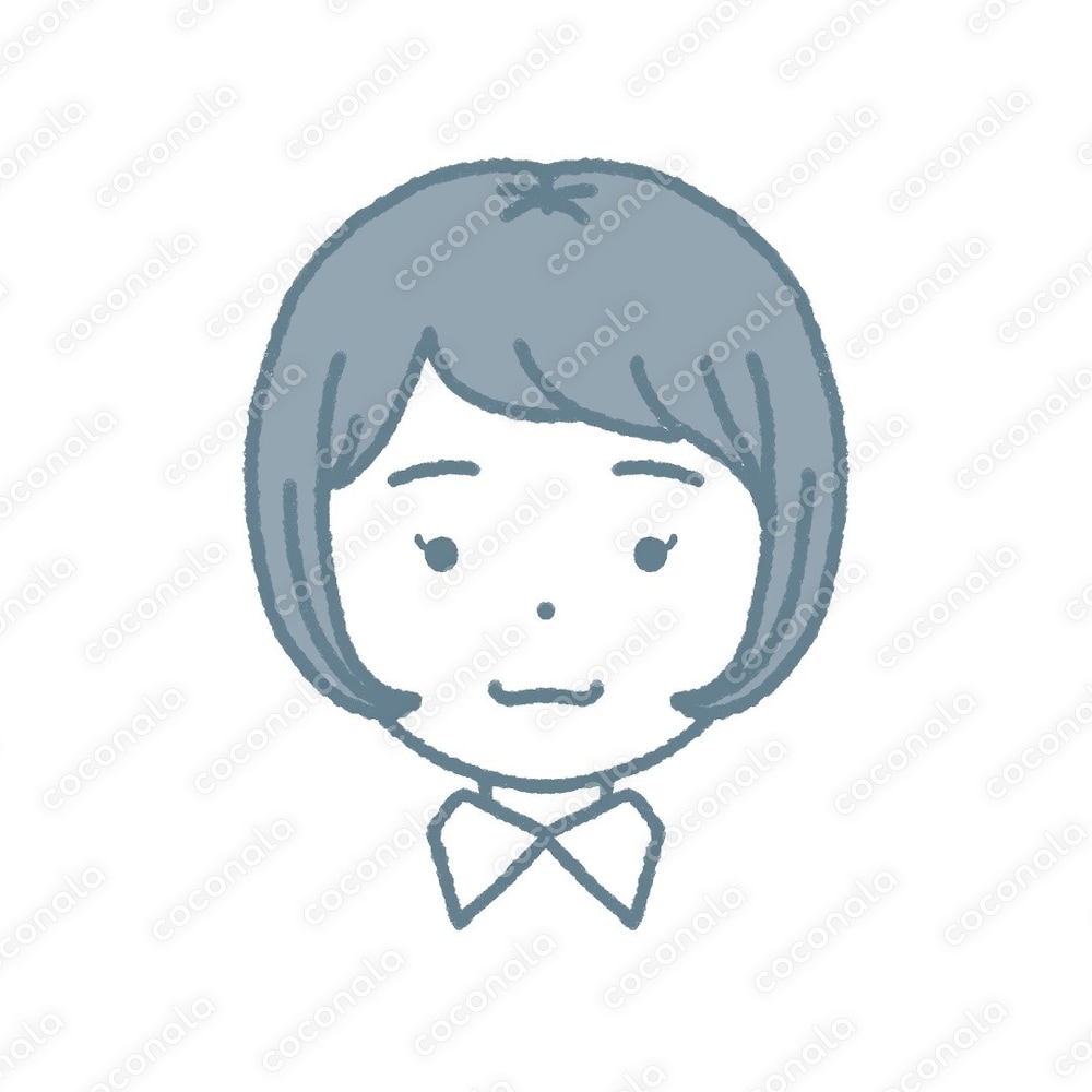 SNSアイコンやブログ、配信アカウントなどに使える◎シンプルでかわいい女の子イラスト