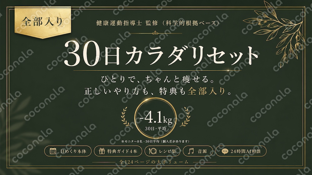 30日で-4kgを目指すダイエット【完全版】｜　スタンダード＋特典4冊＋レシピ100品