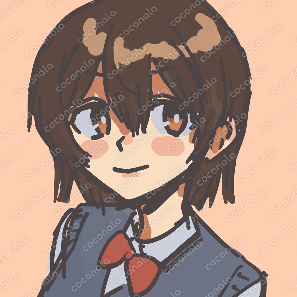 元気な女の子のアイコンイラスト