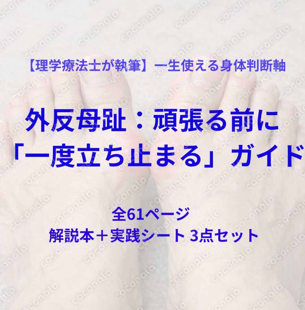 外反母趾｜頑張る前に、一度立ち止まるための判断軸（PDF）