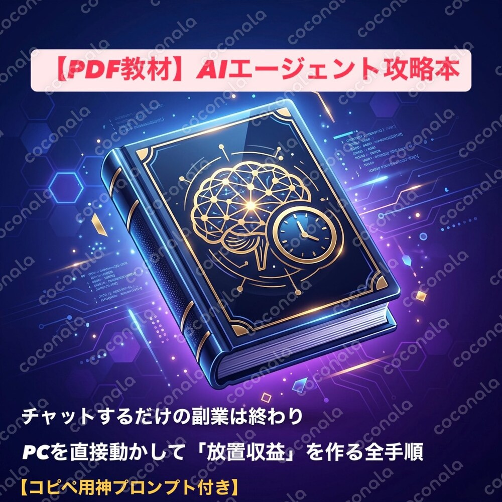 【AI副業の最終回答】AIエージェント攻略本